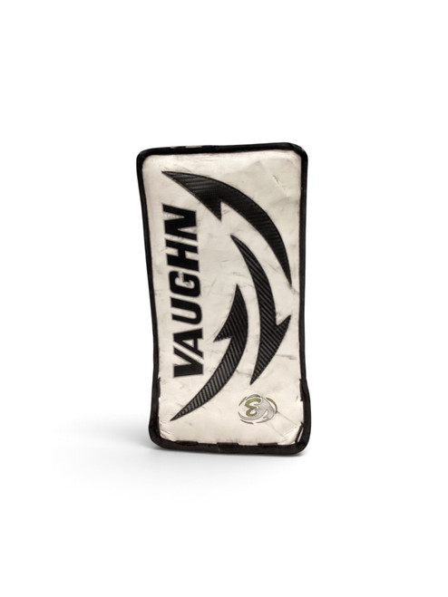 Vist Large View of Product Image Which is Used Vaughn V3 FULL RIGHT INT BLOCKER Inter Goalie Blocker White