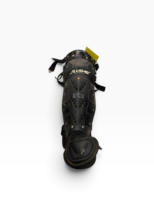 Vist Large View of Product Image Which is Used All-Star Catchers Leg Guards Black Youth
