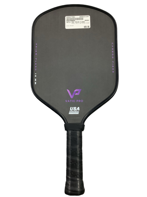 Vist Large View of Product Image Which is Used VATIC PRO PRISM FLASH Pickleball Racquet Black