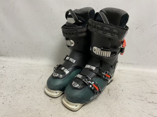 Vist Large View of Product Image Which is Used Salomon QST ACCESS R80 Mens DH Ski Boot Navy Blue And Orange 265 MP - M08.5 - W09.5