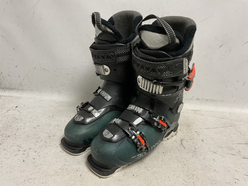 Vist Large View of Product Image Which is Used Salomon QST ACCESS R80 Mens DH Ski Boot Navy Blue And Orange 265 MP - M08.5 - W09.5