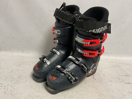 Vist Large View of Product Image Which is Used Rossignol EASY ENTRY Boys DH Ski Boot Navy Blue And Orange 265 MP - M08.5 - W09.5