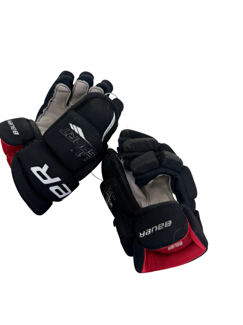 Vist Large View of Product Image Which is Used Bauer LIL SPORT Youth Hockey Gloves Black 9"