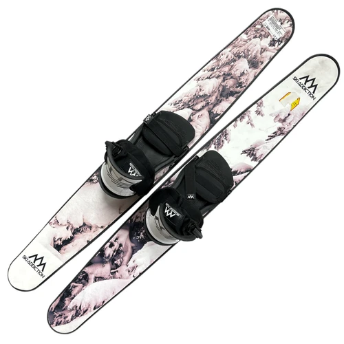 Vist Large View of Product Image Which is Used SKI ADDICTION TRAMP SKIS Mens Down Hill Ski/Binding White 100 cm