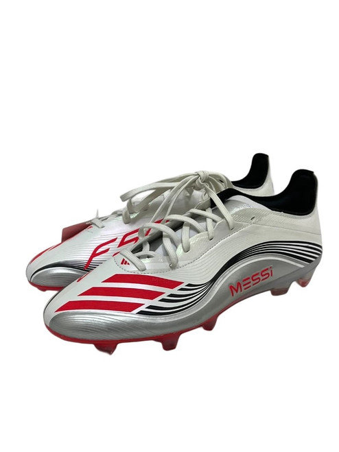 Vist Large View of Product Image Which is New Adidas F50 Messi Pro Mens 10 Soccer Cleats White And Red