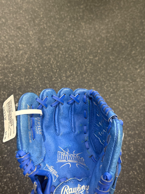Vist Large View of Product Image Which is Used Rawlings H950R BB/SB Glove LH Throw Royal Blue 9 1/2"