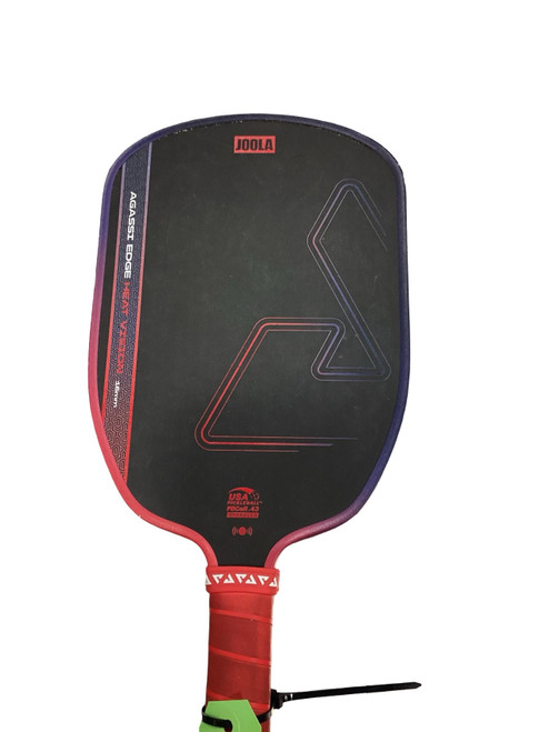 Vist Large View of Product Image Which is Used JOOLA AGASSI EDGE HEAT VISION Pickleball Racquet Red