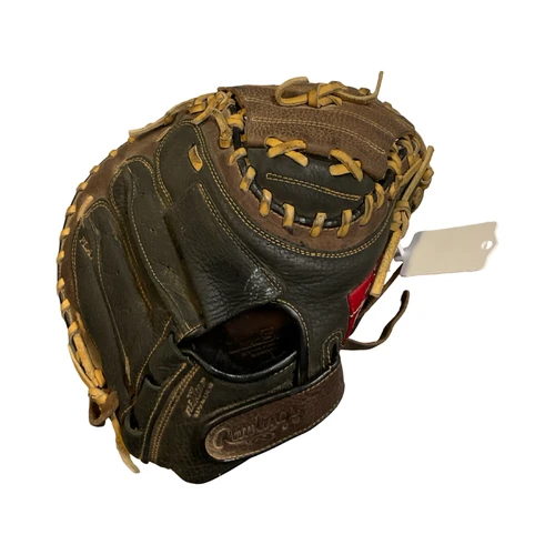 Vist Large View of Product Image Which is Used Rawlings RCM325SB BB/SB Catchers RH Throw Brown And Black 32 1/2"