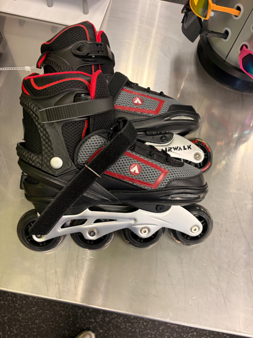 Vist Large View of Product Image Which is Used Airwalk Senior Rec Fitness Skates Black Adjustable