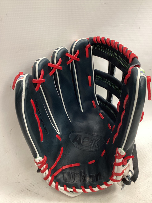 Vist Large View of Product Image Which is Used Wilson A2K PRO-STOCK SELECT BB/SB Glove LH Throw Navy Blue 12 3/4"