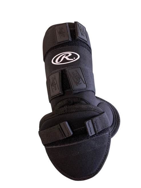 Vist Large View of Product Image Which is Used Rawlings BB/SB Shin/Foot Protector Black