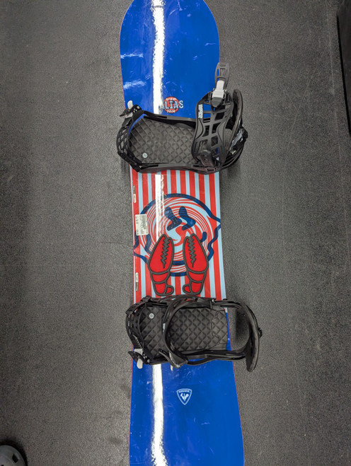 Vist Large View of Product Image Which is Used Rossignol ALIAS JR SNOWBOARD Mens Board/Bindings Royal Blue 140 cm
