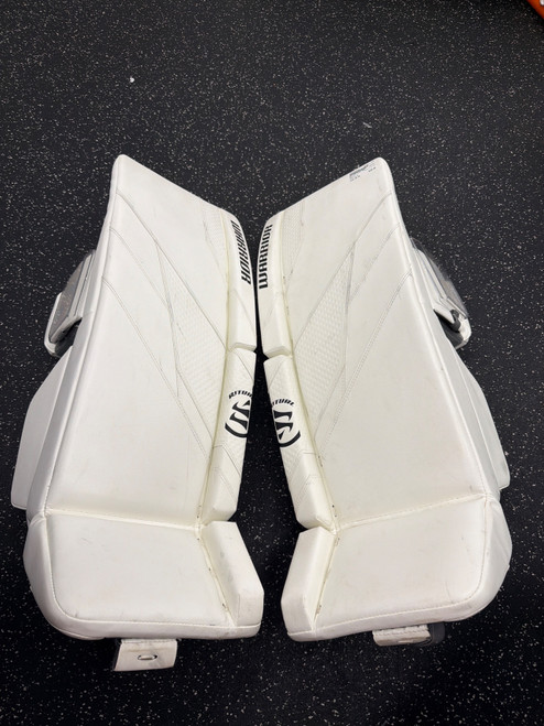 Vist Large View of Product Image Which is Used Warrior R/G7 PRO Goalie Leg Pads Senior White 33"