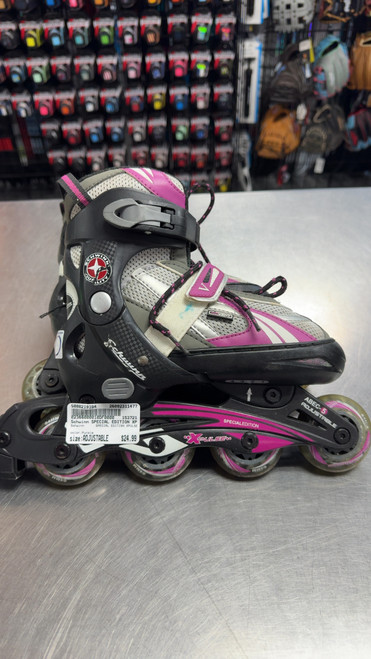 Vist Large View of Product Image Which is Used Schwinn SPECIAL EDITION XPULSE Junior Rec Fitness Skates Purple Adjustable