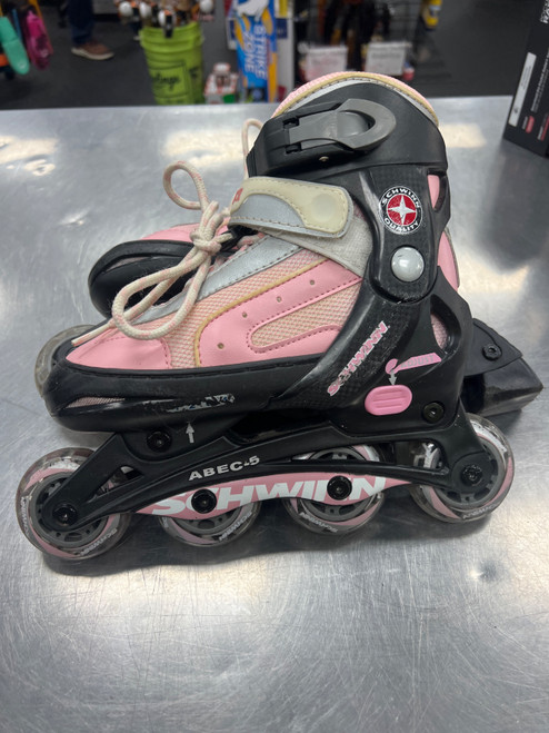 Vist Large View of Product Image Which is Used Schwinn ADJUSTABLE 1-4 Junior Rec Fitness Skates Black Adjustable