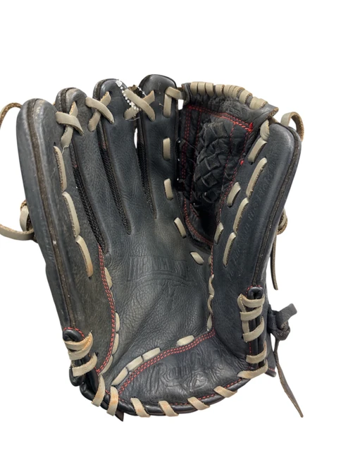 Vist Large View of Product Image Which is Used Rawlings RENEGADE BB/SB Glove LH Throw Black 12"