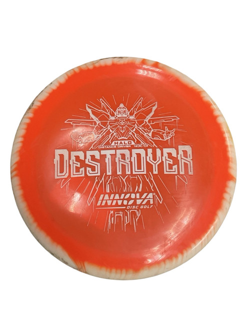 Vist Large View of Product Image Which is Used Innova HALO STAR DESTROYER Disc Golf Driver Orange 172g