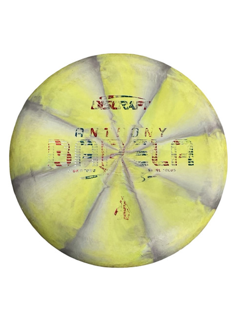 Vist Large View of Product Image Which is Used Discraft ANTHONY BARELA SWIRL CT FOCUS Disc Golf Putter Yellow 176g