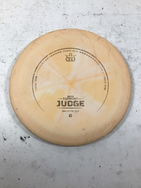 Vist Large View of Product Image Which is Used Dynamic Discs CLASSIC SUPREME JUDGE Disc Golf Putter Yellow 175g