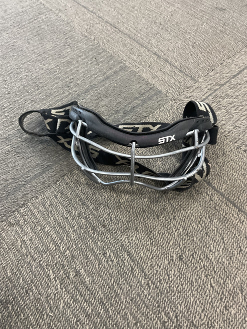 Vist Large View of Product Image Which is Used STX FOCUS-S GOGGLES Lacrosse Facial Protect Black Senior