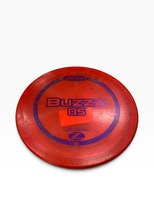 Vist Large View of Product Image Which is Used Discraft BUZZZ OS Disc Golf Mid Range Red