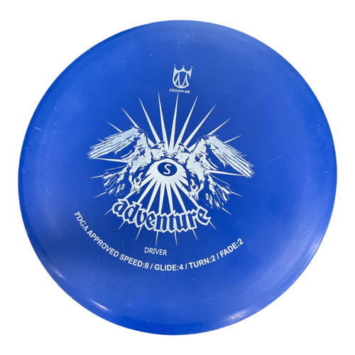 Vist Large View of Product Image Which is Used Crown Me Disc Golf Driver Royal Blue, top view