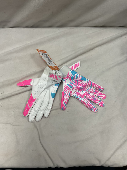 Vist Large View of Product Image Which is Used Under Armour FOOTBALL RECEIVING GLOVES FB Gloves White LG