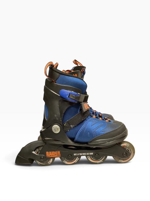 Vist Large View of Product Image Which is Used K2 RAIDER 4-8 Junior Rec Fitness Skates Navy Blue Adjustable