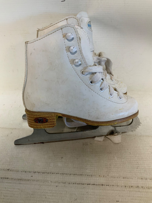 Vist Large View of Product Image Which is Used Riedell WHITE Girls Figure Skate White Youth 10.0