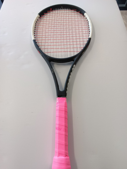 Vist Large View of Product Image Which is Used Wilson PRO STAFF RF 97 Adult Tennis Racquet Black 4 5/8"