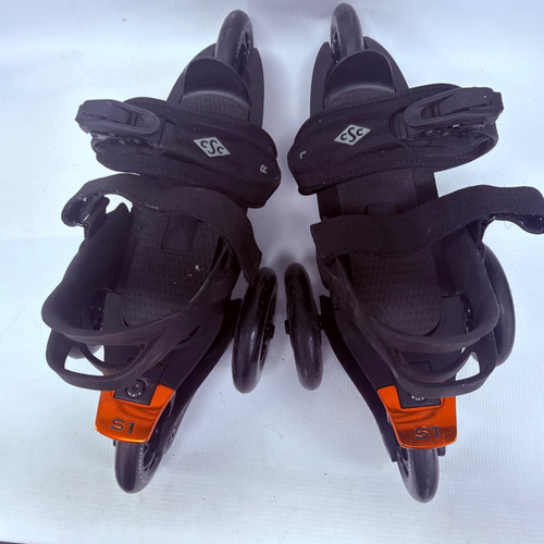 Vist Large View of Product Image Which is Used CARDIFF Senior Roller Quad Skates Orange Adjustable