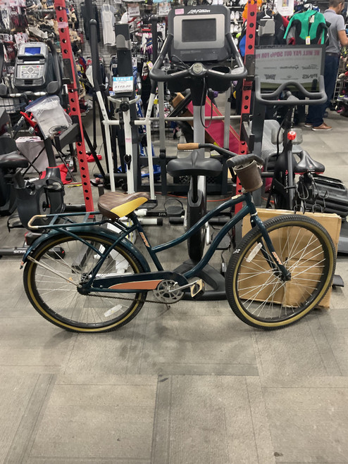 Vist Large View of Product Image Which is Used Huffy NASSAU Cruiser Bike Mens Dark Green 48-52cm - 19-20" - LG Frame