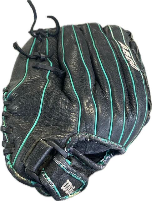 Vist Large View of Product Image Which is Used Wilson A500 Baseball Glove RH Throw Black 12 1/2"