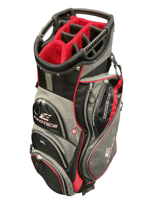 Vist Large View of Product Image Which is Used Tour Edge EXOTICS EXTREME 4 Mens Cart Bag White/Black/Red