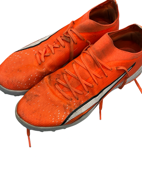 Vist Large View of Product Image Which is Used Puma Soccer Cleats Orange Senior 10