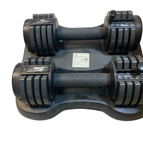 Vist Large View of Product Image Which is Used USA CRANE ADJUSTBALE DUMBBELLS Adj Dumbbells 5-25 LB