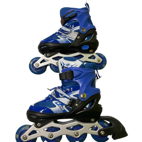 Vist Large View of Product Image Which is Used STAR SPORTS ADJ ROLLERBLADES SZ 3.5-6.5 Junior Rec Fitness Skates Royal Blue Adjustable