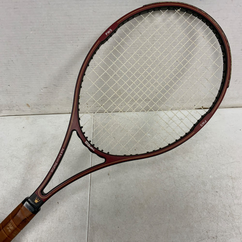 Vist Large View of Product Image Which is Used Wilson JACK KRAMER STAFF 110 Adult Tennis Racquet Red 4 5/8"