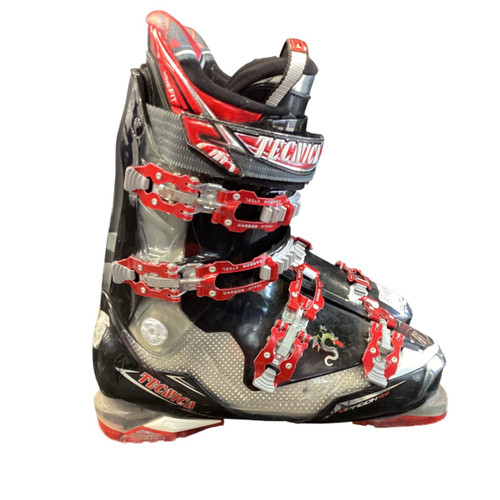 Vist Large View of Product Image Which is Used Tecnica DRAGON 100 Mens DH Ski Boot Black And Red 280 MP - M10 - W11