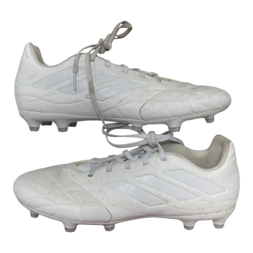 Vist Large View of Product Image Which is Used Adidas Soccer Cleats White Senior 10