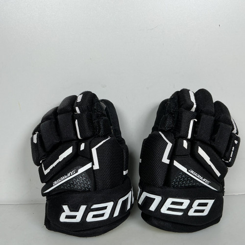 Vist Large View of Product Image Which is Used Bauer SUPREME MACH GLOVES Youth Black 8"