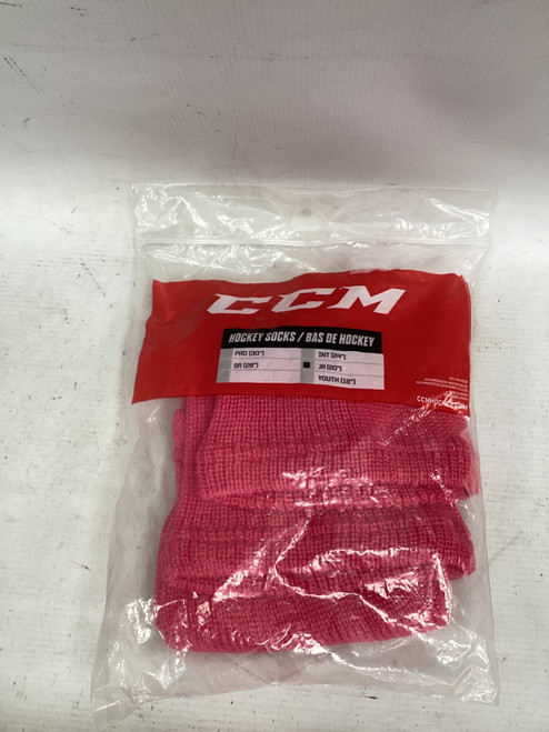 Vist Large View of Product Image Which is Used CCM Hockey Sock Pink Junior