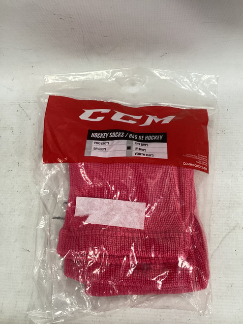 Vist Large View of Product Image Which is Used CCM Hockey Sock Pink Junior