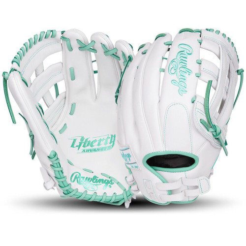 Vist Large View of Product Image Which is New Rawlings LIBERTY ADVANCED RH Throw Fastpitch Gloves 13"