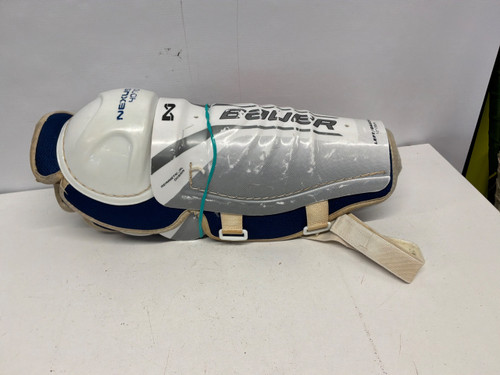Vist Large View of Product Image Which is Used Bauer NEXUS 4000 Intermediate Shin Guards White 12"