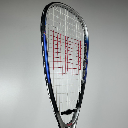 Vist Large View of Product Image Which is Used Wilson TITANIUM COBRA SQUASH RACQUET Adult Squash Racquet Navy Blue Unknown