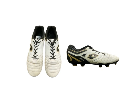 Vist Large View of Product Image Which is Used Lotto ULTRA PRESS Soccer Cleats White Senior 9.5
