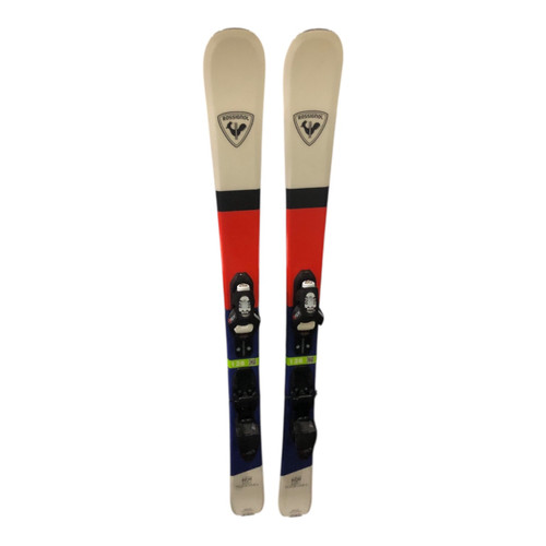 Vist Large View of Product Image Which is Used Rossignol TERRAIN Boys DH Ski/Binding Navy Blue And Chrome 128 cm