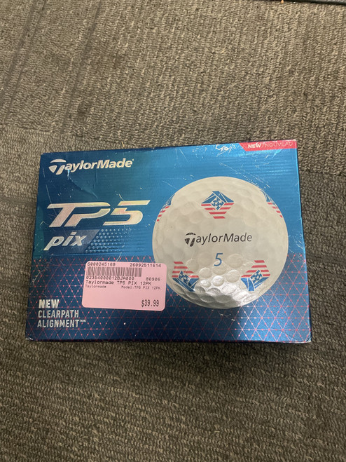 Vist Large View of Product Image Which is Used Taylormade TP5 PIX 12PK 12 Pack - Golf Balls