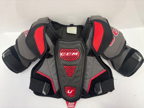 Vist Large View of Product Image Which is Used CCM U 12 S/P Junior Shoulder Pads SM